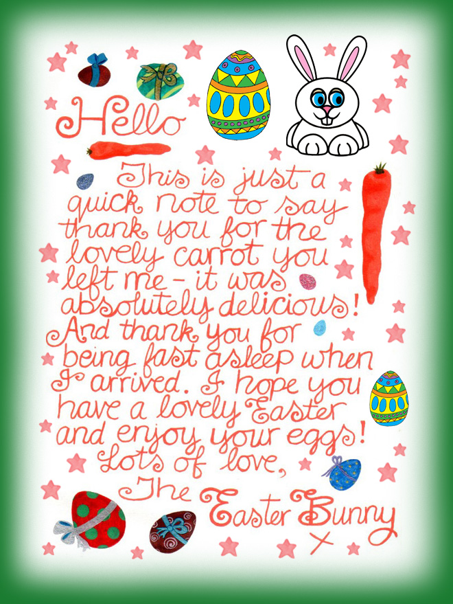 Easter Bunny Notes Rooftop Post Printables