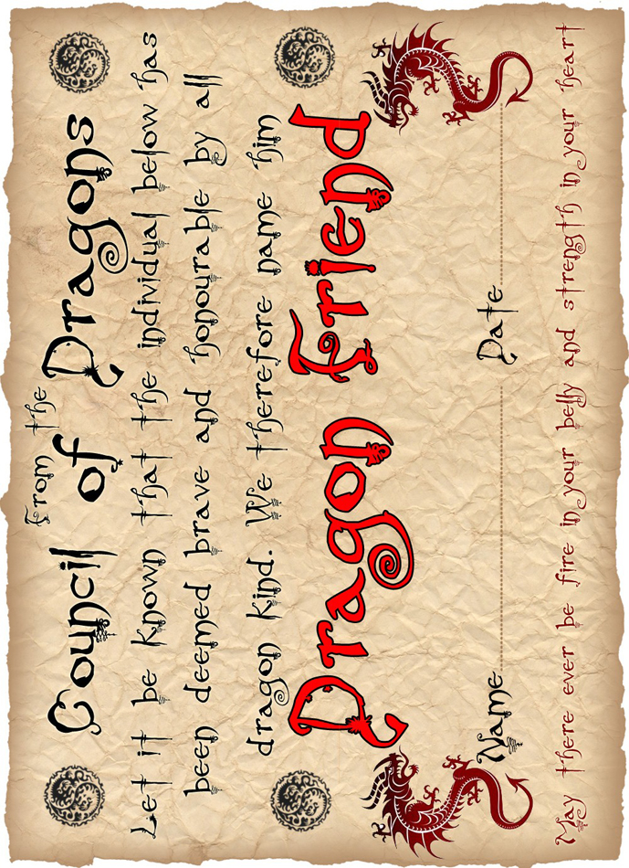 dragon friend certificate for a boy rooftop post blank gift certificate paper