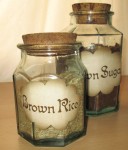 Pantry Labels on Kitchen Storage Jars