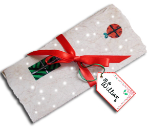Printable Letter from Father Christmas Folded to Show Decorative Back