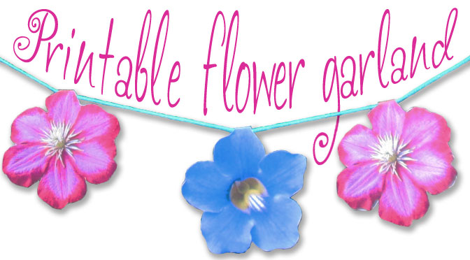 Garland of printable flowers