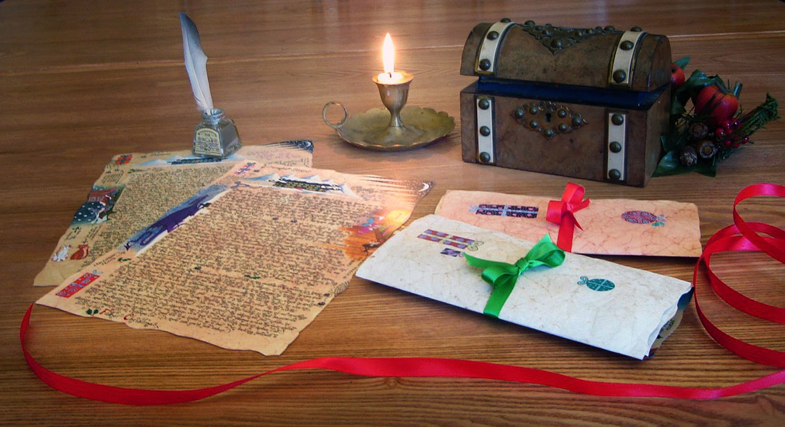 Two Hanwritten Story-Letters from Father Christmas