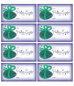 Printable tags for Easter with an Easter egg design