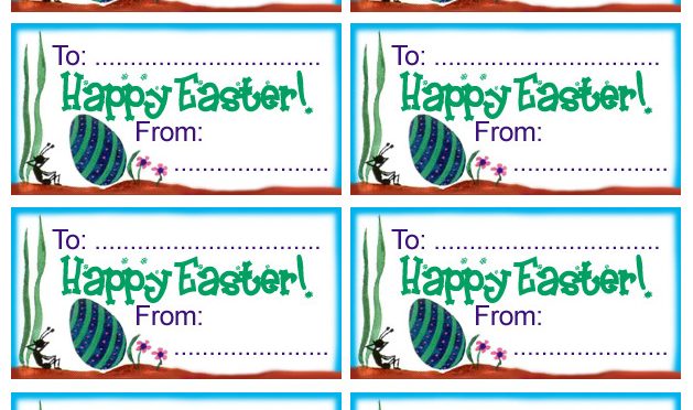 Printable gift tag for Easter