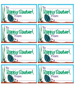 Printable gift tag for Easter