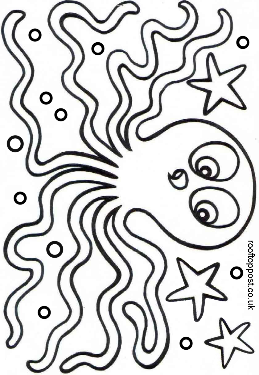 Download Printable Colouring: Octopus | Rooftop Post Printables