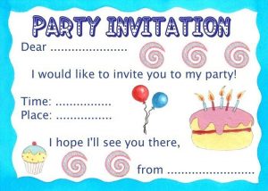Basic birthday party invitation