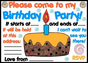 Invitation to a birthday party