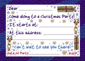 Invitation to a Christmas party