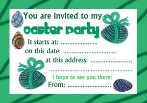 A very basic Easter party invitation