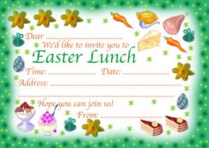 An invitation to Easter lunch
