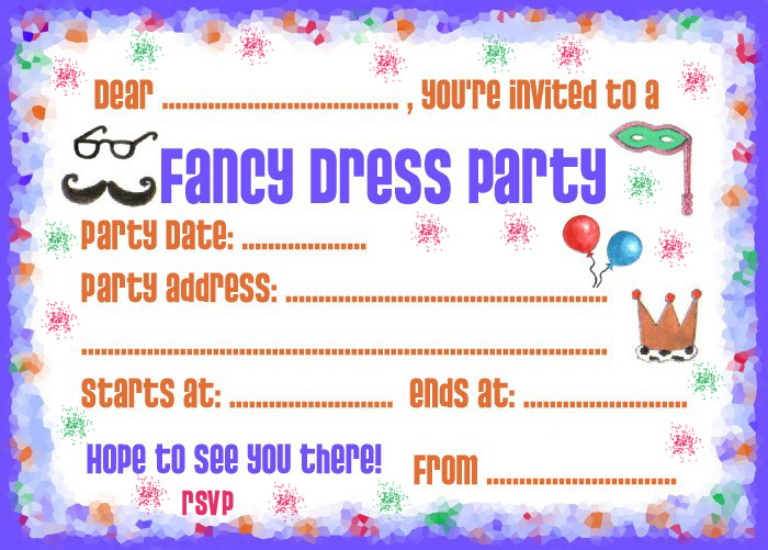 Fancy Dress Party Invitation Rooftop Post Printables