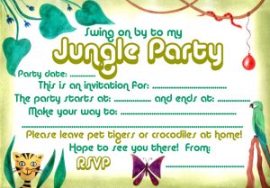 Invitation to a jungle party