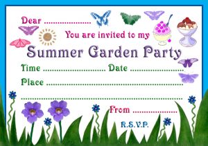 Invitation to a summer garden party