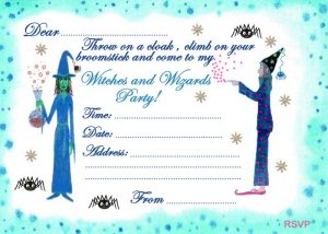 Invitation to a witches and wizards party