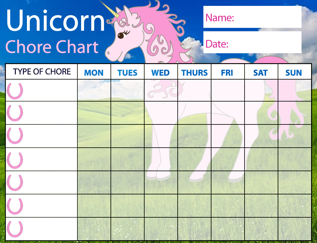 Printable Horse Charts