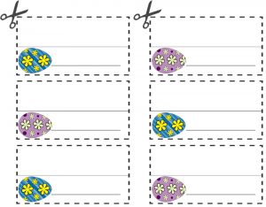 Printable place names with an Easter egg design