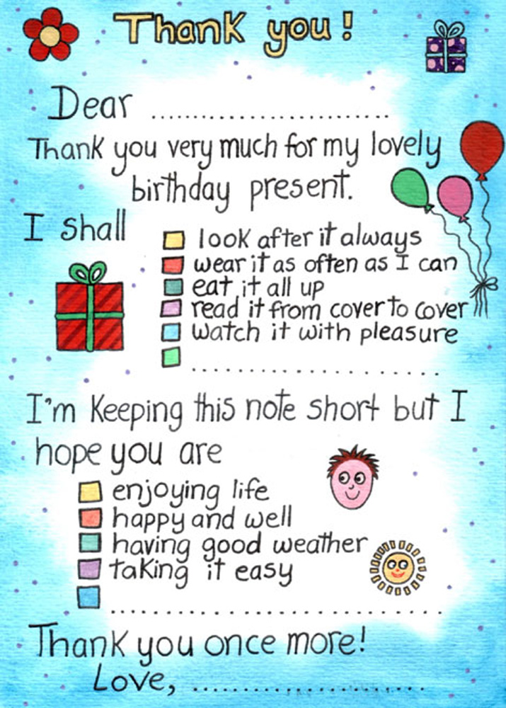 Thank You for My Birthday Present | Rooftop Post Printables