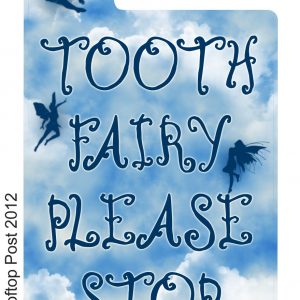 Printable door hanger asking the Tooth Fairy to stop by