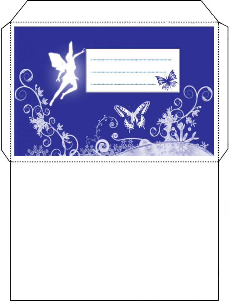 Printable fairy envelope