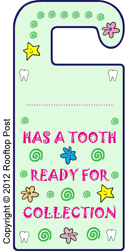 tooth fairy door hanger child has tooth ready for collection 2