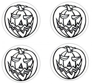 Halloween pumpkin coasters