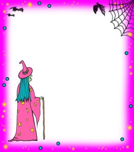 Blank pink witch notepaper