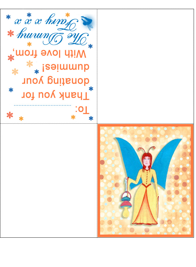 Four fold card from the Dummy Fairy.