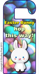 Printable Easter Bunny door hanger