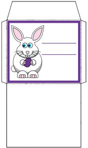 Mini Easter Bunny Envelope: Purple