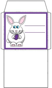 Mini Easter Bunny Envelope: Purple