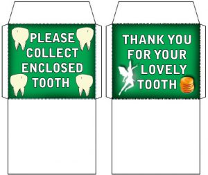 Tiny Tooth Fairy Envelope: One for a Tooth, One for Money