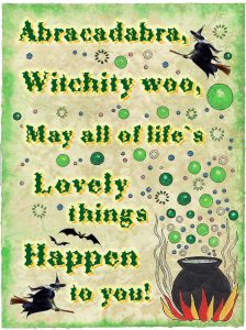 A friendly witch poem to hang on your child's wall