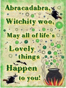 A friendly witch poem to hang on your child's wall
