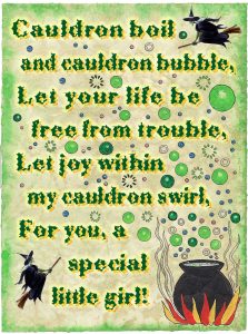 Witchy wall spell - a bit of fun for your little girl's wall.
