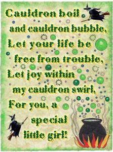 Witchy wall spell - a bit of fun for your little girl's wall.