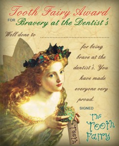 Vintage Tooth Fairy Certificate: Award for Brushing Daily