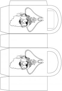 Pirate party bag to colour in