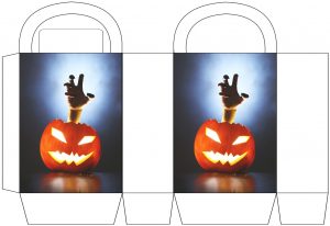 Scary Hand and Pumpkin Party Bag