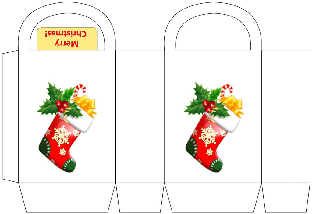 Merry Christmas Stocking Party Bag - Rooftop Post Printables