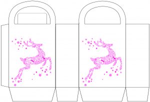 Pink Reindeer Party Bag