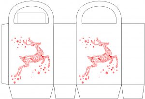 Red Reindeer Party Bag