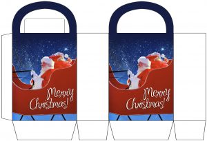 Santa on His Sleigh Party Bag