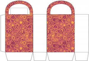 Orange Circle Patterned Party Bag