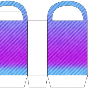 Purple and Turquoise Striped Party Bag
