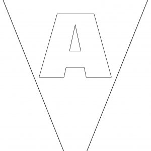 Colouring Bunting - Letter A