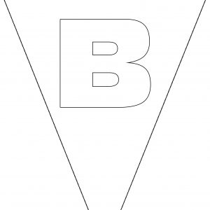 Colouring Bunting - Letter B