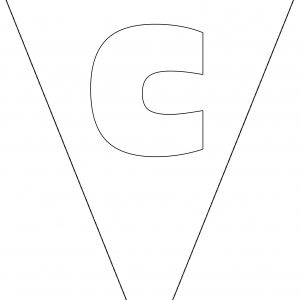 Colouring Bunting - Letter C