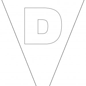 Colouring Bunting - Letter D