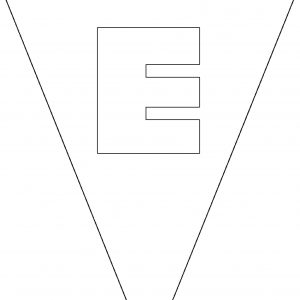 Colouring Bunting - Letter E